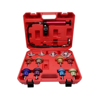 汽車14件組水箱測漏器 水箱壓力測漏 測試 水箱壓力錶組 車用水箱壓力錶 水箱破裂檢測 水箱(130-WPT14)