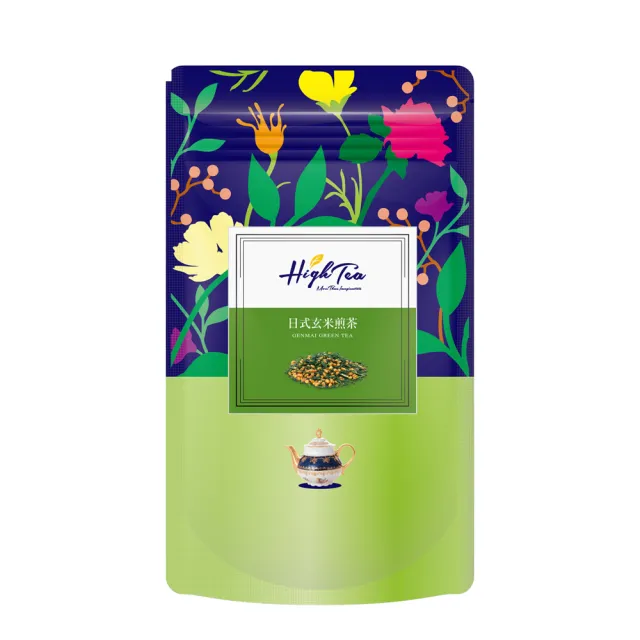 【High Tea 伂橙】日式玄米煎茶5gx12入x1袋(綠茶、無糖茶、環保茶包)