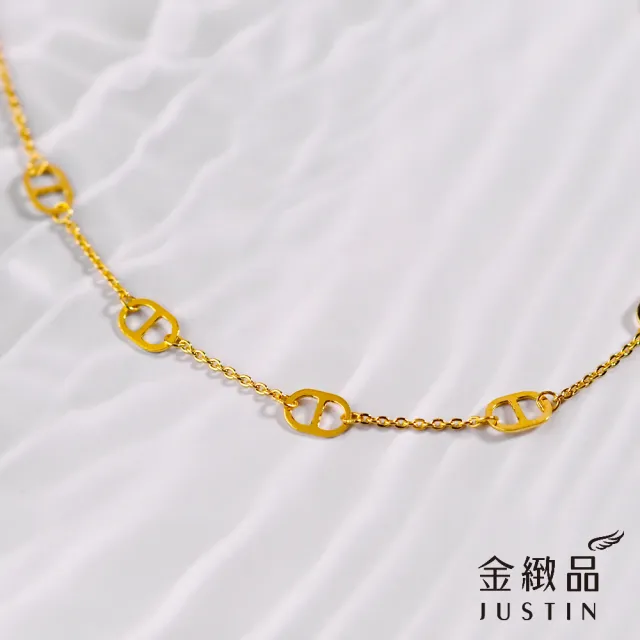 【金緻品】黃金項鍊 愜意之夏 1.13錢 日字鍊 豬鼻子 歐美簡約 9999純金套鍊