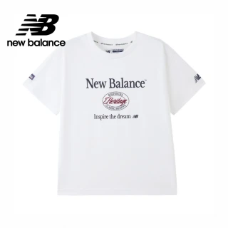 【NEW BALANCE】NB 童裝 經典LOGO 短袖上衣_7EG2601WWT_男童/女童_米白色