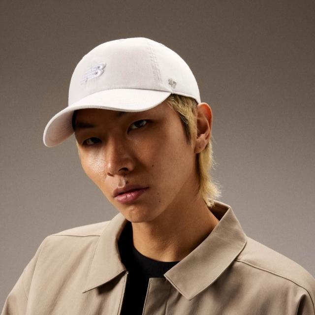 【NEW BALANCE】NB 棒球帽/老帽_LAH00151TAG_中性_淺灰色(47聯名)