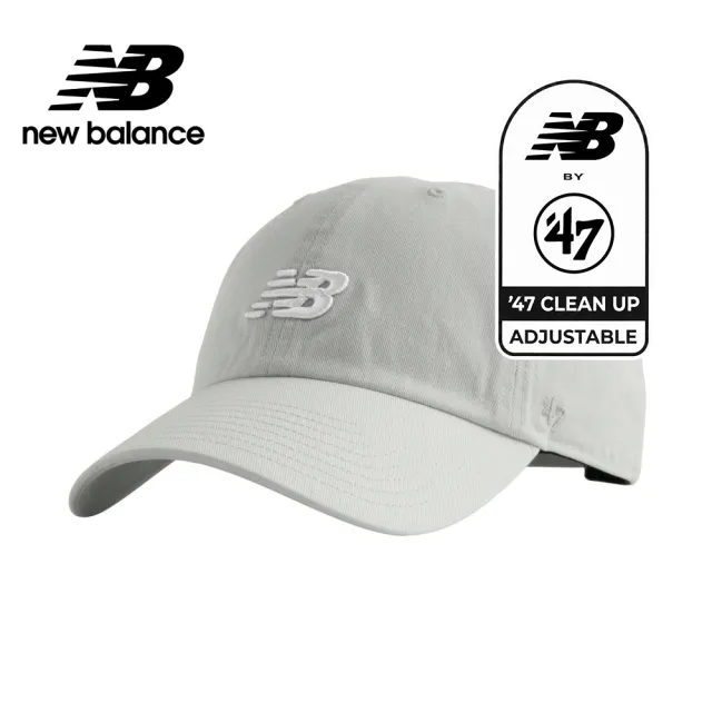 【NEW BALANCE】NB 棒球帽/老帽_LAH00151TAG_中性_淺灰色(47聯名)