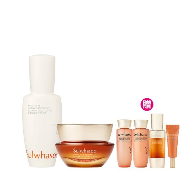 【雪花秀】官方直營 潤燥回彈組(Sulwhasoo 潤燥養膚精華60ml+滋陰蔘回彈霜30ml)