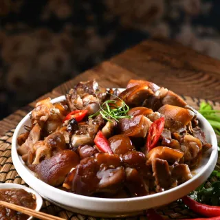 【熊家】買一送一萬巒豬腳總重720g｜內含切塊*2+醬包*4(屏東 在地美食 孝親 送禮)