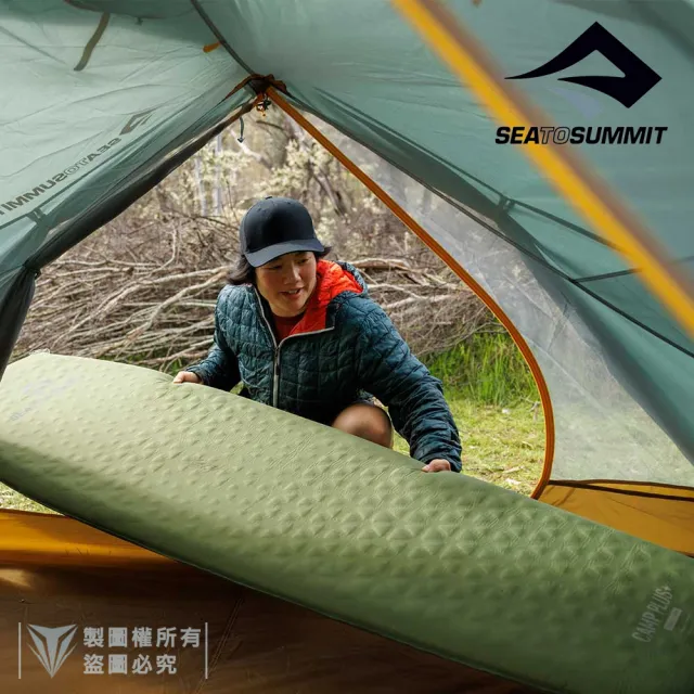 【SEA TO SUMMIT】Camp Plus 自動充氣睡墊 65mm - L 柏樹綠(登山/露營/睡墊/輕量/自動充氣款/隔溫)