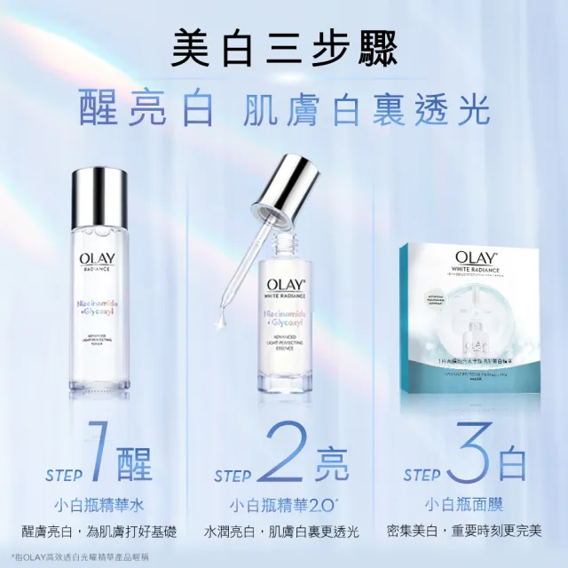 【OLAY 歐蕾】水感透白光耀精華水(小白瓶精華水/化妝水 150ml)
