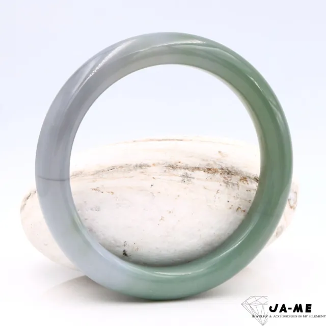 【JA-ME】天然和田玉 紫綠雙彩特色玉鐲#19-19.5