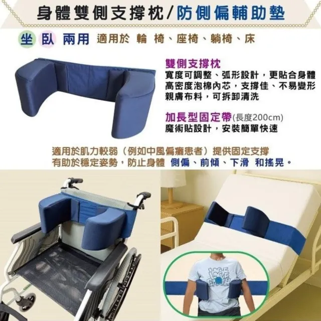 【海夫健康生活館】RH-HEF 身體雙側支撐枕 防側偏輔助墊 輪椅/座椅/床適用 (ZHCN2513)