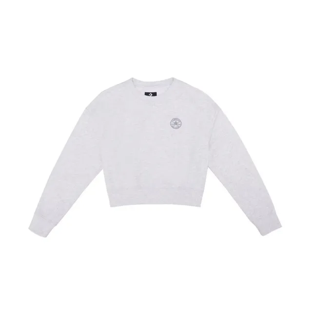 【CONVERSE】French Terry Loose Fleece 女款 灰色 復古 長袖 WCH723-GGN