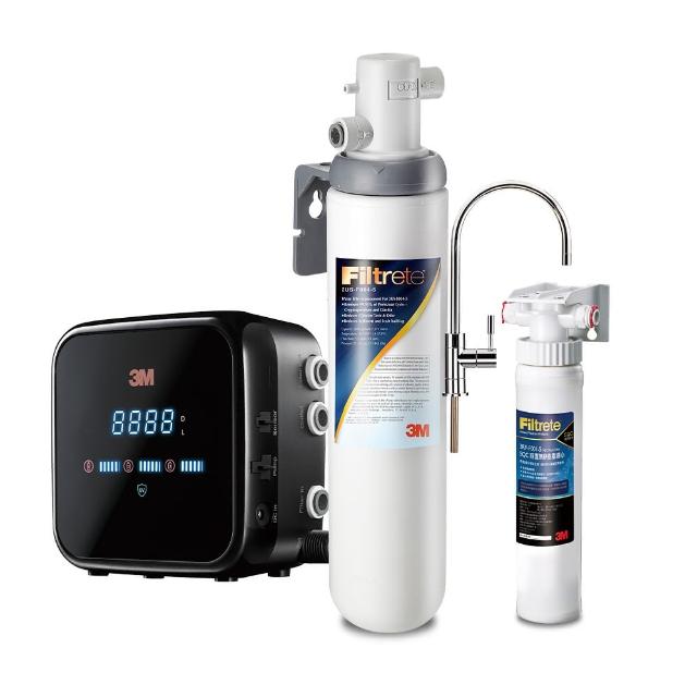 【3M】3M G1000 UV殺菌智能飲水監控器+S004可生飲淨水器超值組(新型鵝頸龍頭+到府安裝)