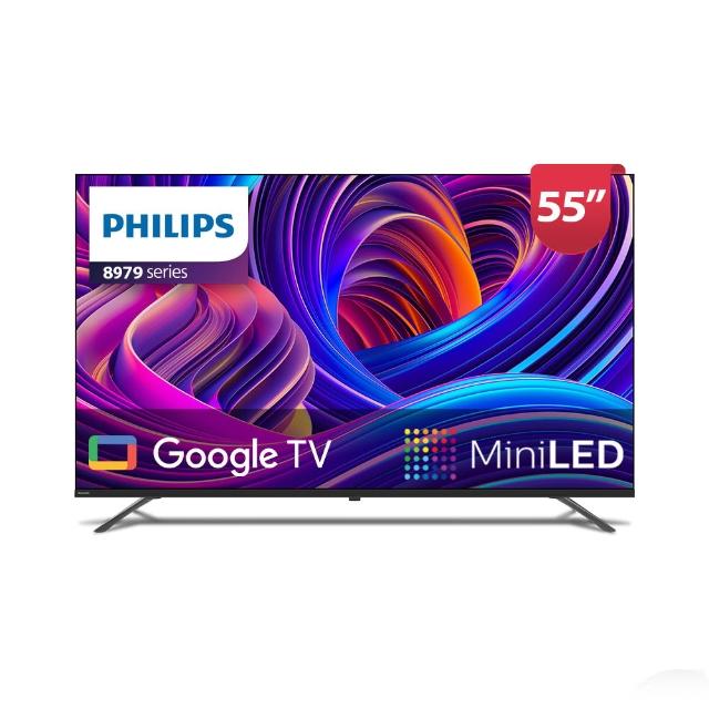 【Philips 飛利浦】55吋4K 120Hz QD Mini LED Google TV 智慧顯示器(55PML8979)