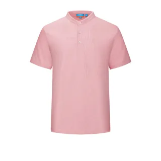 【G2000】男款 功能可機涼感立領網眼布短袖T恤-粉紅色(5114151223) 38女王節首選