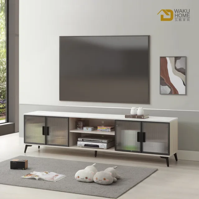 【WAKUHOME 瓦酷家具】Jerome自然溫潤白梧桐6尺電視櫃A015-C09
