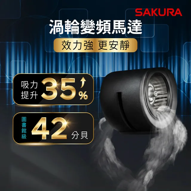 【SAKURA 櫻花】近吸除油煙機- 渦輪變頻 AI風控系列_升降款半隱藏(DR7397 原廠安裝-官方直營)