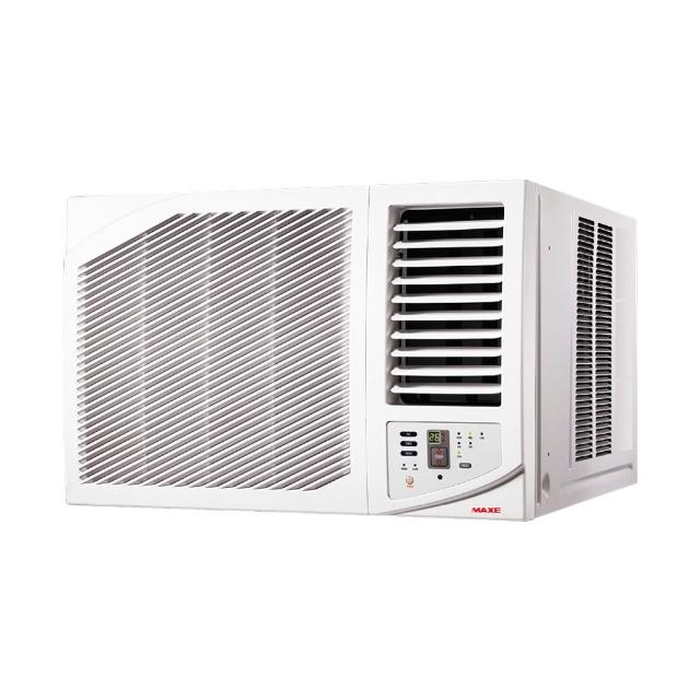  MAXE萬士益 MH-55MV32 窗型變頻冷氣，適用5-7坪空間，CSPF第一級能源效率，額定冷房能力5.5kW，使用環保R32冷媒，出風口右吹設計，全機3年保固、壓縮機10年保固。臺灣產地，尺寸660x428x780mm，商品重量53kg，220V電源，輕鬆安裝省電舒適。 
