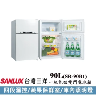 【SANLUX 台灣三洋】58H快配90公升一級能效雙門冰箱(SR-90B)