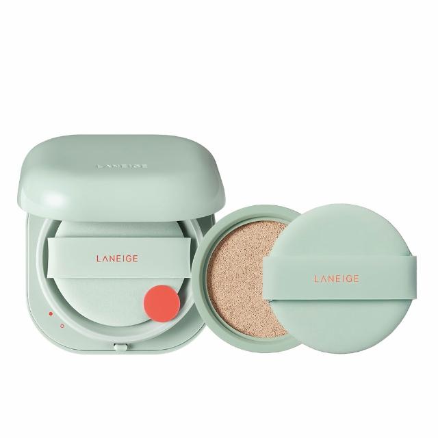 LANEIGE蘭芝 Neo 氣墊為輕薄透膚的粉底氣墊，內含高保濕配方與遮瑕力，提供24小時持妝效果。獨特的氣墊設計讓上妝更均勻自然，適合日常與特殊場合使用，輕盈不厚重，打造無瑕好肌膚。