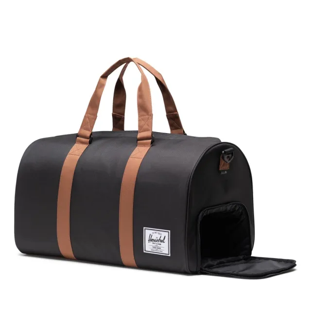 【Herschel】雙11 高階 Novel 大型 ECO 環保 全黑 大容量 手提 側背 出國 行李 旅行 提袋(側邊有