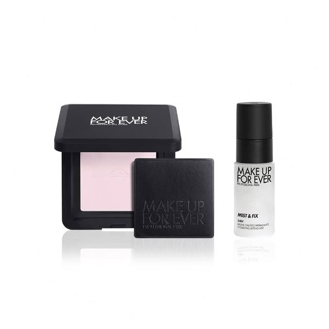 【MAKE UP FOR EVER】明星定妝必推組(HD SKIN粉無痕光圈蜜粉餅10g+超光肌活氧定妝噴霧30ml)