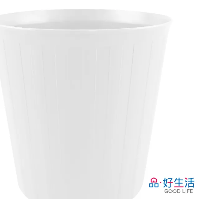 【GOOD LIFE 品好生活】日本製 素色圓形5L垃圾桶（白色）(日本直送 均一價)