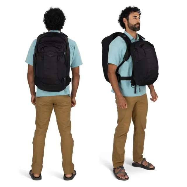 【Osprey】雙11 ☆2026新改款☆ Farpoint 55 多功能旅行背包 男 黑 Black (背包旅行 子母包 登機