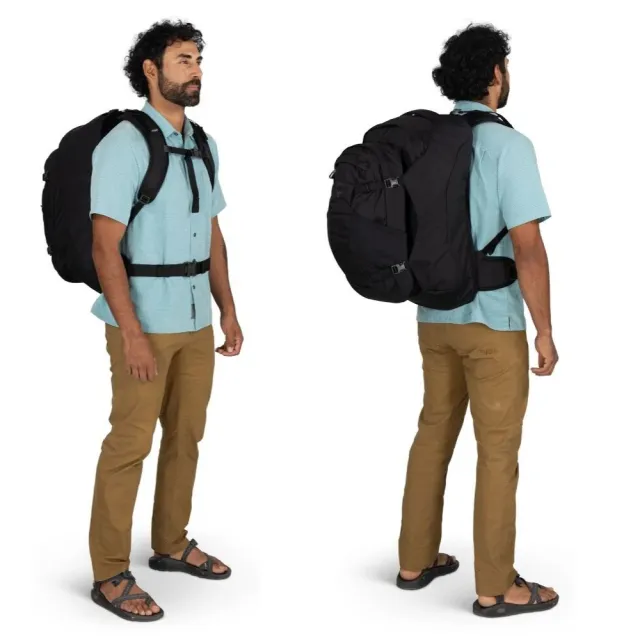 【Osprey】雙11 ☆2026新改款☆ Farpoint 55 多功能旅行背包 男 淺木棕 (背包旅行 子母包 登機包