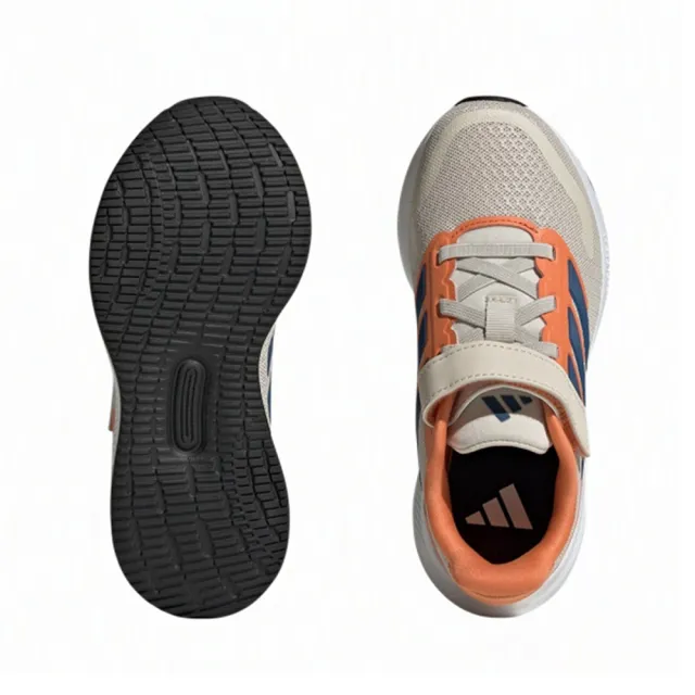 【adidas 愛迪達】運動鞋 童鞋 中童 大童 魔鬼氈 RUNFALCON 5 EL C 橘 JP9397