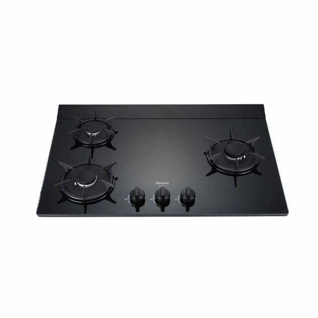【林內】右單口三口彩焱黑玻璃檯面爐 RB-L3710G(BR) 含基本安裝