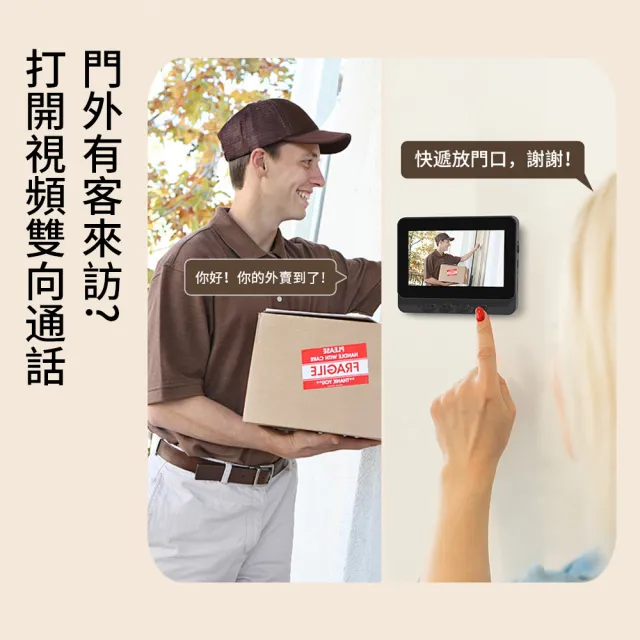 【UMIS】無線可視化門鈴 智慧門鈴 呼叫器 家用監控 防水電鈴 視頻對講 高清夜視抓拍 雲端儲存回放