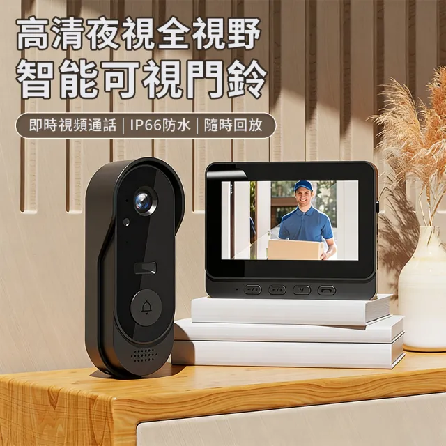 【UMIS】無線可視化門鈴 智慧門鈴 呼叫器 家用監控 防水電鈴 視頻對講 高清夜視抓拍 雲端儲存回放