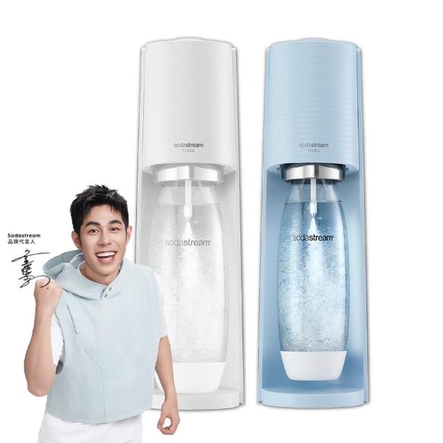 【Sodastream】TERRA 自動扣瓶氣泡水機(純淨白/迷霧藍)