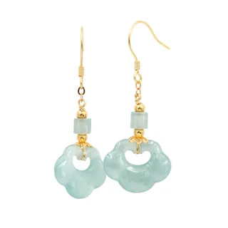 【JA-ME】天然A貨翡翠高冰藍水925純銀耳環(白色情人節/38女王節/現貨)