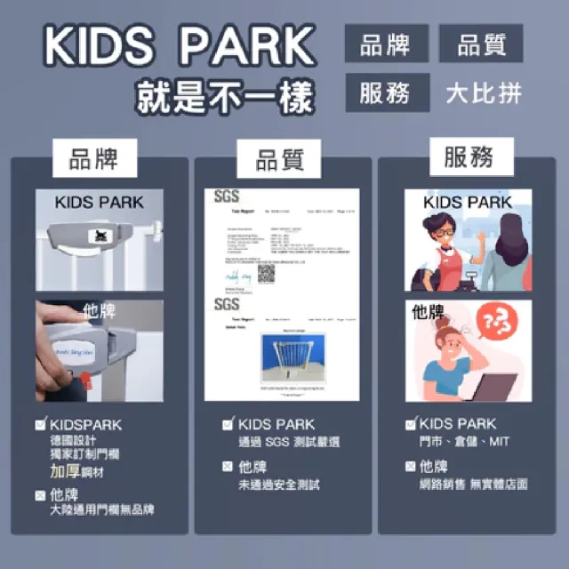 【KIDS PARK】安全門欄-高76公分/適用寬85-94cm(雙向開門+自動回彈/兒童及寵物門欄/樓梯圍欄)