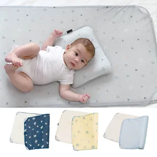 【GIO Pillow】90×120cm 智慧二合一有機棉透氣嬰兒床墊 L號(透氣床墊 可水洗床墊 嬰兒床墊 彌月禮)