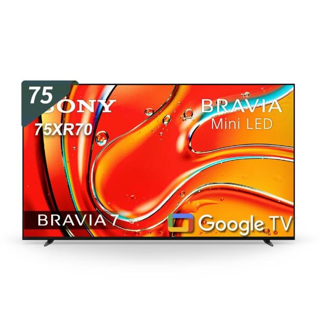 【SONY 索尼】BRAVIA 7 75型 XR Mini LED 4K HDR Google TV顯示器(Y-75XR70)