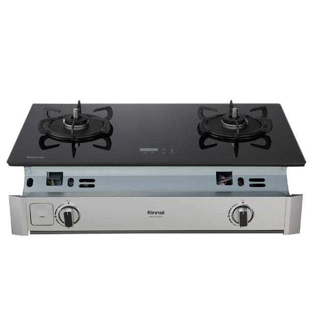  Rinnai 林內 RBTS-A2660G 雙口瓦斯爐，臺灣製造，採用耐熱強化玻璃爐臺與傳統外擴火焰爐頭，提供8~9kW高效瓦斯消耗。電子連續點火系統，DC 1.5Vx2電源，適閤家庭廚房使用。第一級能源效率，BSMI許可R41095，天然瓦斯專用，保固1年，標準安裝。挖孔尺寸660x317xR0 mm，機體尺寸720x225x470 mm。 