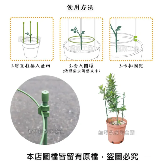 【蔬菜工坊】攀藤架盆栽支架環120公分 2組件 爬藤架園藝支架瓜架植