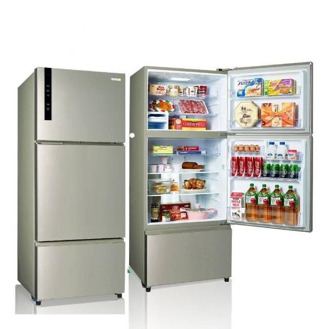 SAMPO聲寶 SR-B58DV 三門變頻冰箱，擁有501L大容量，銀色外觀設計，右開門方便取用。採用變頻技術，具1級能效，節能省電。全機保固1年，主要零件如壓縮機、蒸發器、散熱器、Micon組品保固3年，所有保固依保證書為準。適閤中大型家庭，提供新鮮儲存與高效冷藏體驗。