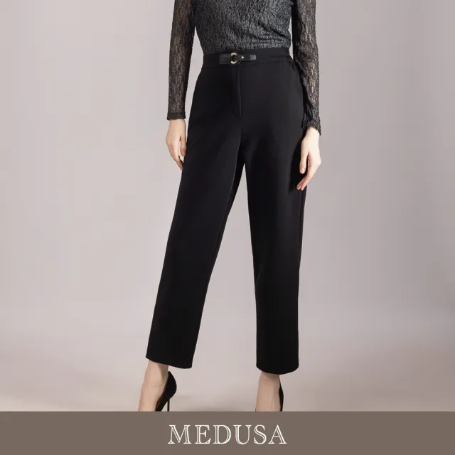 【MEDUSA 曼度莎】現貨-台灣製 知性金屬釦飾彈性西裝褲 - 2色（M-2L）｜女西裝褲 顯瘦西裝褲（701-32102）