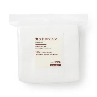 【MUJI 無印良品】化妝棉/180入/約65x50 mm