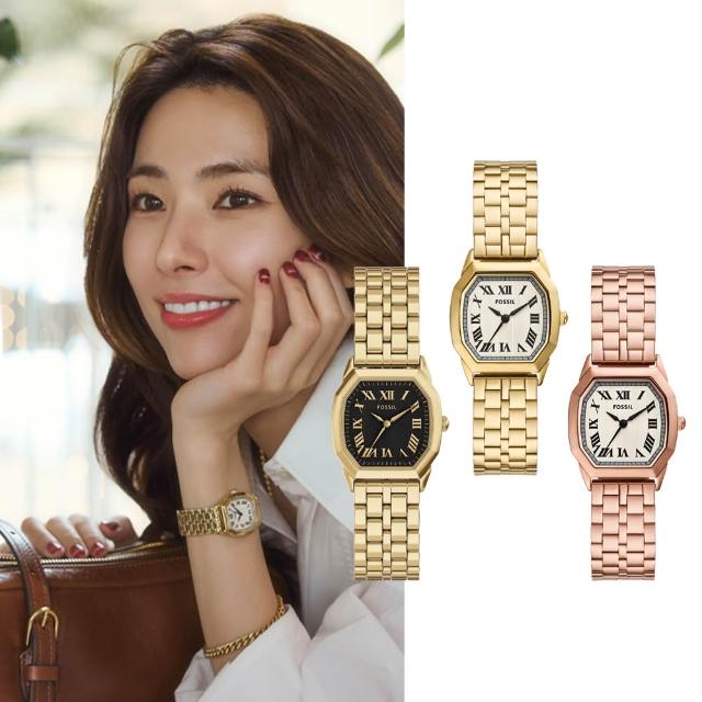 【FOSSIL】Harlow系列 永恆八芒復古羅馬數字女錶 不鏽鋼鍊帶指針手錶 27MM (多色可選)