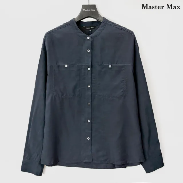 【Master Max】中山領薄款寬鬆長袖襯衫(8427141)