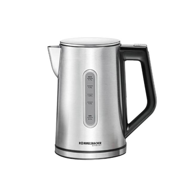 ROMMELSBACHER WK 3000 電熱水壺，容量1~2公升，採用304不鏽鋼內膽，安全耐用。110V/60Hz電壓，200W低功率設計，尺寸23x15.2x24cm，重量僅1.1kg，輕巧易攜。中國原產地，臺灣BSMI許可字號R36153，享有2年保固。適閤家庭或辦公室使用，快速沸水，節能環保，ROMMELSBACHER WK 3000 是您的理想選擇。