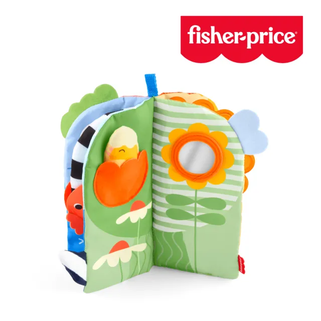 【Fisher price 費雪】感官探索四季動物布書(寶寶安撫/嬰兒玩具/彌月禮/新生兒)