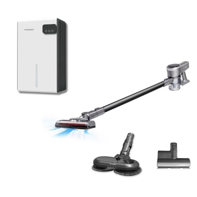 【THOMSON】環保除濕機 TM-SADE03+數位馬達手持無線吸塵器 TM-SAV68D