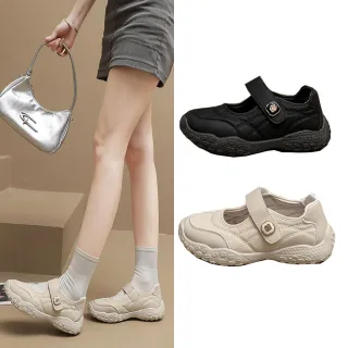 【HIKOREA】韓國空運。魔鬼沾立體車縫輕量回彈5CM厚底休閒鞋/版型偏小(71-3639/二色/現貨+預購)