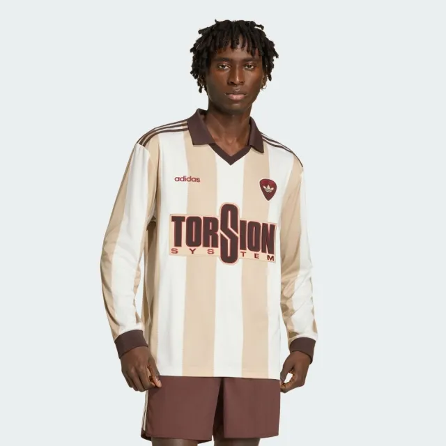 【adidas 愛迪達】長袖上衣 男 三葉草 亞規 BRIT HME JERSEY 米棕 KV6875