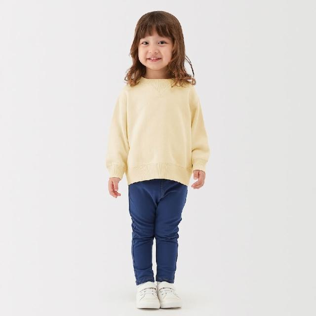 【MUJI 無印良品】幼兒容易穿脫裏毛圓領衫(墨灰/淺米/淡桃紅/淡黃/淺綠/淺藍/灰色)
