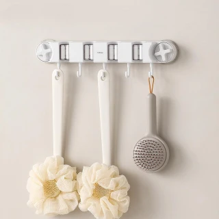 FaSoLa 多用途吸盤式掃/拖把夾-3夾款