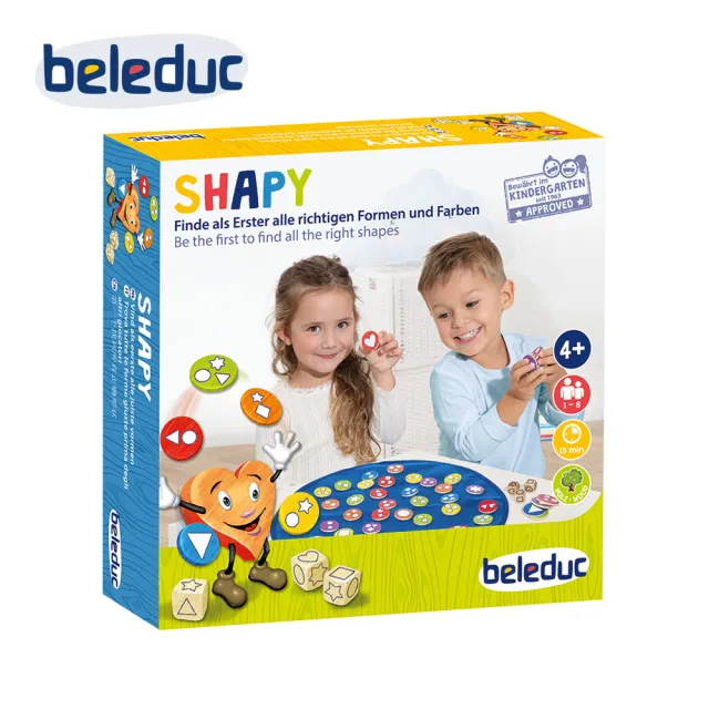 【Hape】beleduc貝樂多 桌遊-形狀遊戲戰 (兒童桌遊/多人/親子/教具/形狀辨識)
